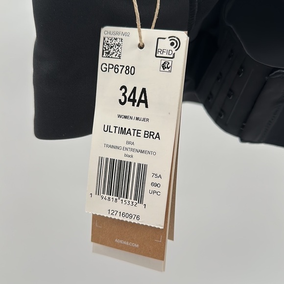 Women's Size 34A adidas Training high-support Ultimate sports bra NEW WITH TAGS - Picture 3 of 4